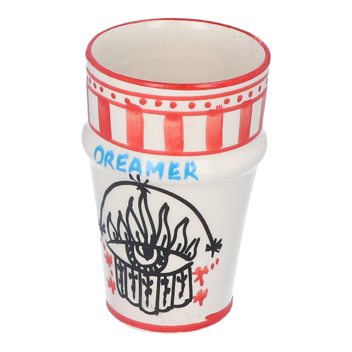 Mok Palmtree Cappuccino Circus Eye Red & White 10cm - Mokken - Dreamer Collectives