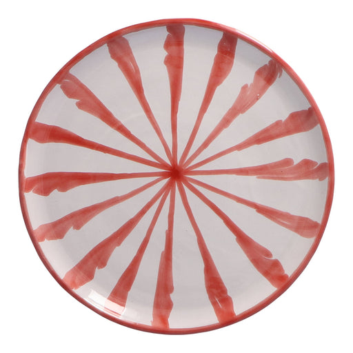 Ontbijtbord Granada streep coral 22cm - Kleine borden - Lenta Living