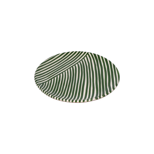 Frühstücksteller mit Kreuzmuster dunkelgrün 23cm - Kleine Teller - Casa Cubista
