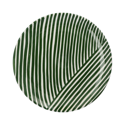 Frühstücksteller mit Kreuzmuster dunkelgrün 23cm - Kleine Teller - Casa Cubista