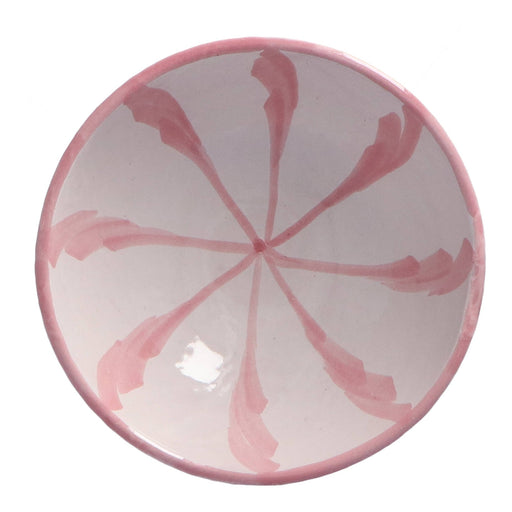 Frühstücksschüssel Granada gestreift rosa 15cm - Schalen - Lenta Living