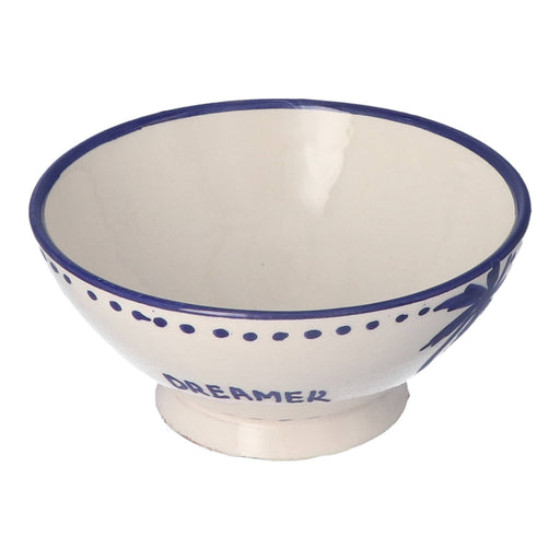 Ontbijtkom Palmtree Blue & White 14cm - Kommen - Dreamer Collectives