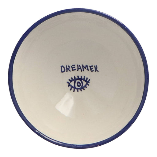 Ontbijtkom Palmtree Blue & White 14cm - Kommen - Dreamer Collectives