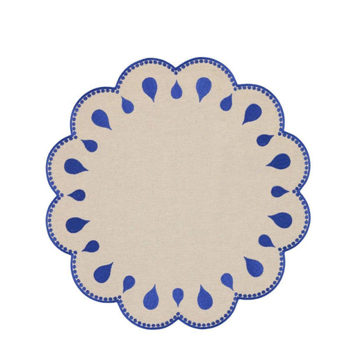 Tischset Gotas gestickt blau 40cm - Tischsets - Mariaida Home