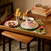 Platzdeckchen Iris grün mit weiß 45x45cm - Platzsets - Mariaida Home