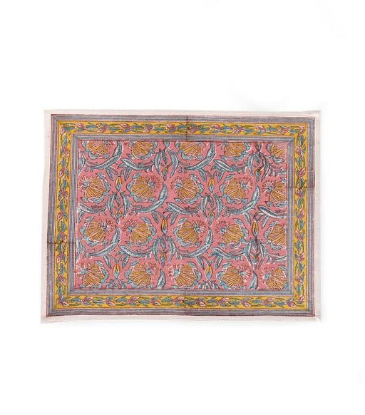 Platzdeckchen Baumwolle Jaipur staubig rosa 45x35cm Jamini - FOODIES IN HEELS