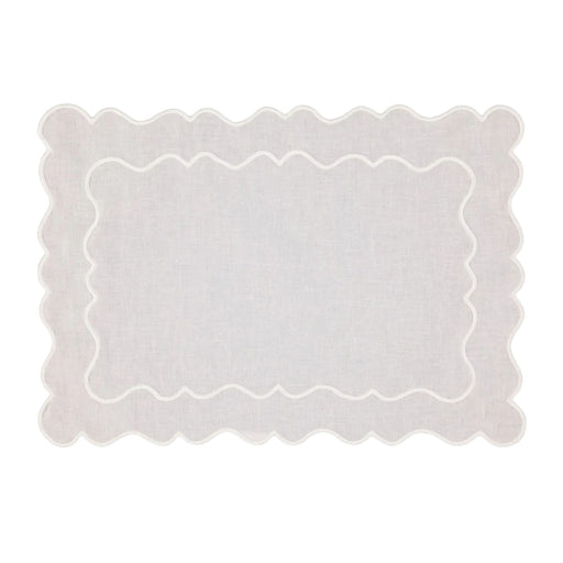 Platzdeckchen Ondulado Weiß & Weiß 35x50cm - Platzdeckchen - Mariaida Home