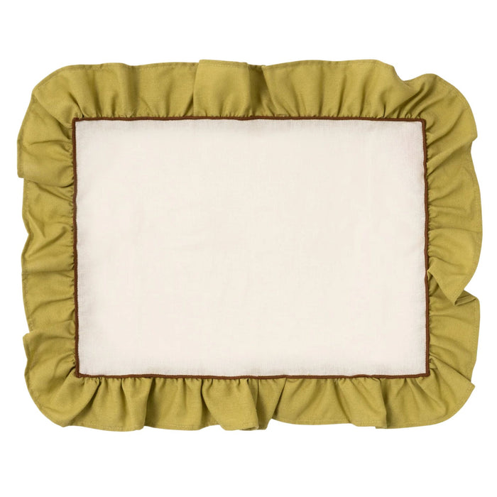 Placemats Ruffle Groen 48x38cm (set van 2) - Placemats - Kulu Club