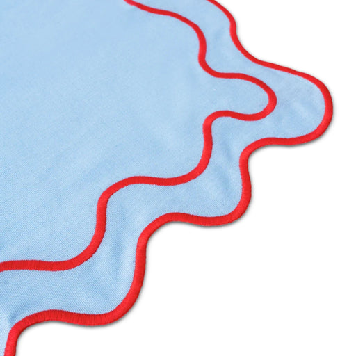 Placemats wavy blauw (set van 2) - Placemats - Kulu Club