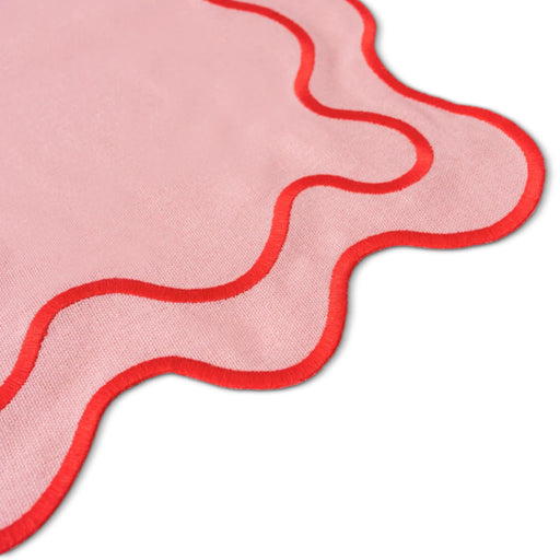Placemats wavy roze (set van 2) - Placemats - Kulu Club