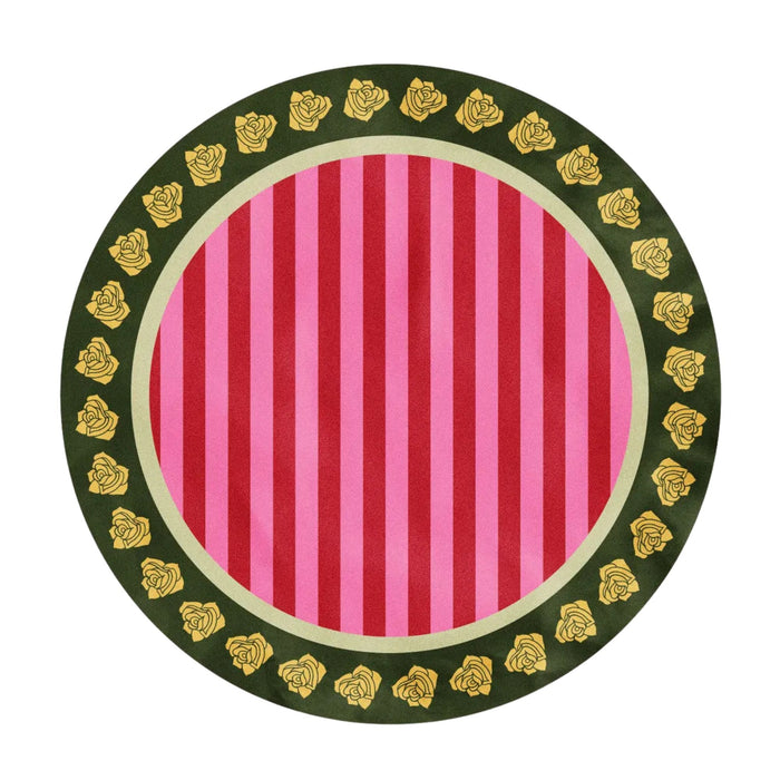 Rond tafelkleed Stripes and Roses 180cm - Tafelkleden - Casa Juna