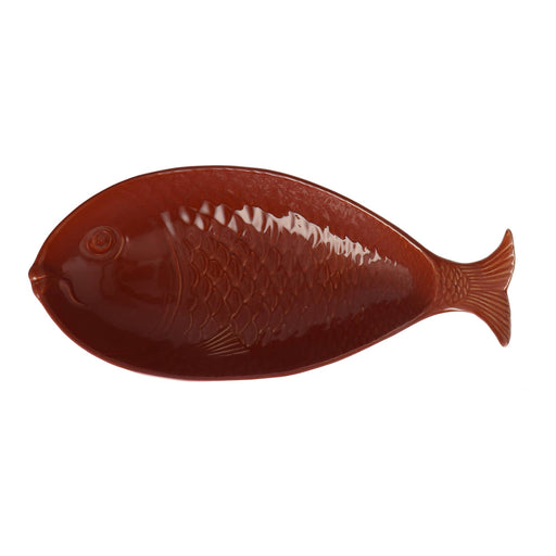 Schaal Vis Marron Glacé 40x19cm - Schalen - Gresnovo