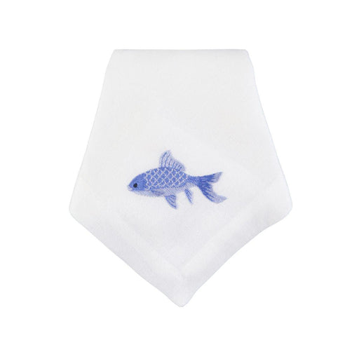 Serviette Blau Fisch gestickt 45x45cm - Servietten - Mariaida Home