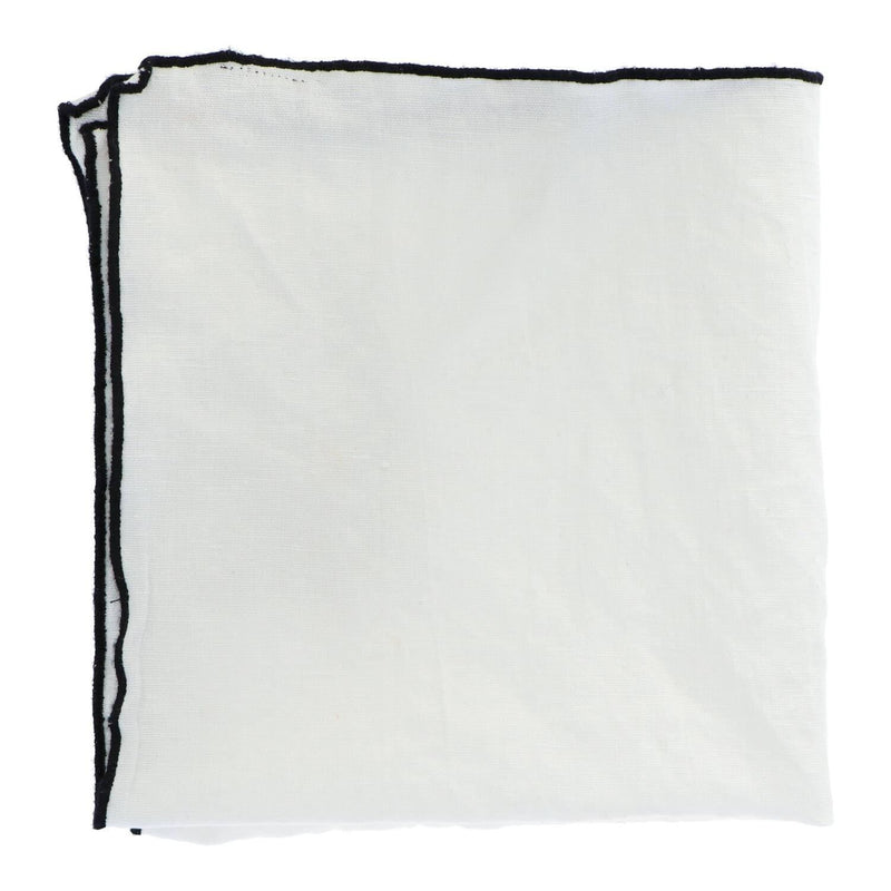 Serviette Bourdon Canvas Mimi - Blanc & Bourdon Noir (6er Set) - Servietten - Maison de Vacances