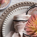 Servet Bourdon Canvas Mimi Vichy - Vichy Blush & Bourdon Noir (set van 6) - Servetten - Maison de Vacances