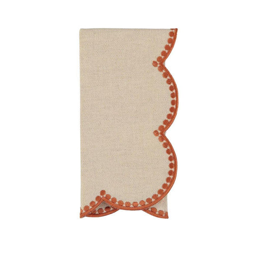 Serviette Gotas gestickt terracotta 45x45cm - Servietten - Mariaida Home