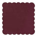 Servetten 100% linnen scallop aubergine 40x40cm (set van 2) - Servetten - Kulu Club