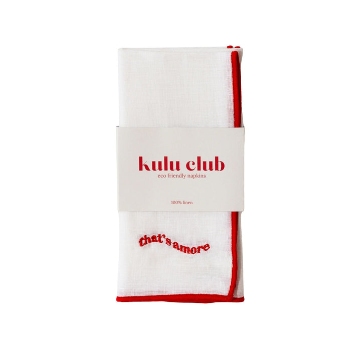 Servetten 100% linnen That's Amore 40x40cm (set van 2) - Servetten - Kulu Club