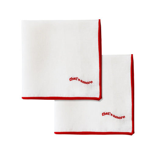 Servetten 100% linnen That's Amore 40x40cm (set van 2) - Servetten - Kulu Club