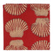 Les Ottomans Servietten handbedruckte Baumwolle rot weiß Muschel 40x40cm (4er Set) - - FOODIES IN HEELS