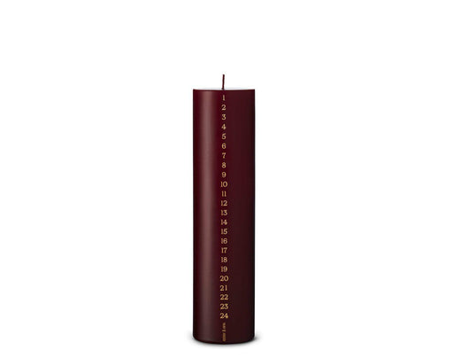Stolpkaars kalender 25cm deep wine - Kaarsen - Ester & Erik