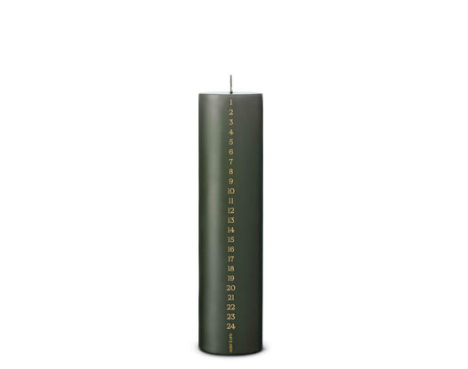 Stolpkaars kalender 25cm green soil - Kaarsen - Ester & Erik