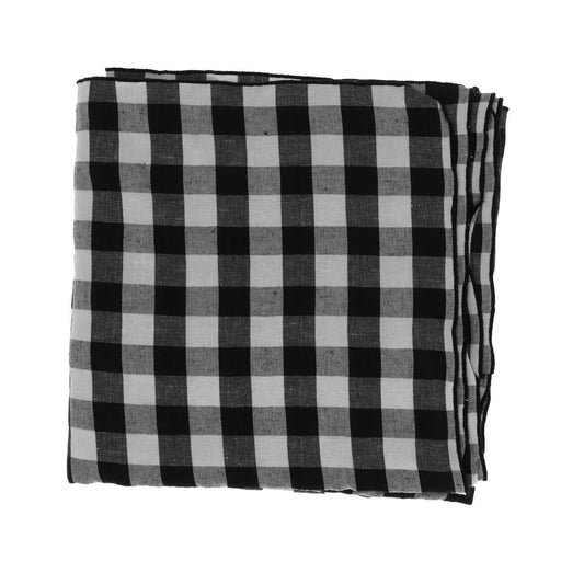 Tischtuch Bourdon Canvas Mimi Vichy - Vichy Noir & Bourdon Noir 145x350cm - Tischtücher - Maison de Vacances