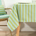 Tafelkleed Maglia Raya pistache met turquoise streep 160x300cm - Tafelkleden - Muaré