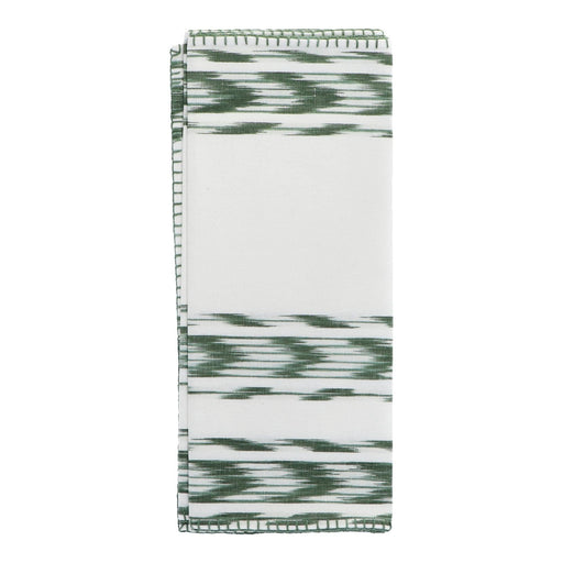 Tischläufer genäht Rand Grün Olive Motiv 235 150x48cm - Tischläufer - Teixits Vicens