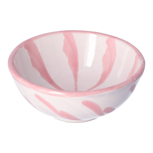 Tapas-Teller Granada gestreift rosa 10cm - Schalen - Lenta Living