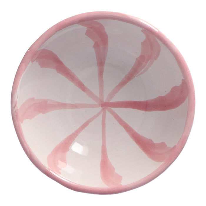 Tapas-Teller Granada gestreift rosa 10cm - Schalen - Lenta Living