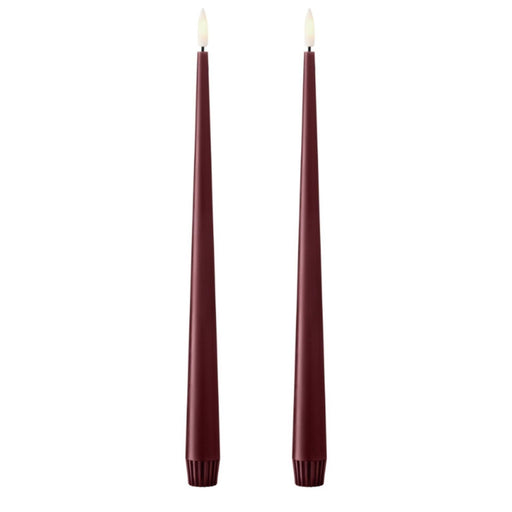 Spitzkerze 30cm Deep Wine LED (2er Set) - Kerzen - Ester & Erik