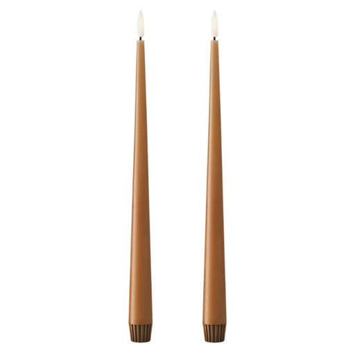 Spitzkerze 30cm Raw Toffee LED (2er Set) - Kerzen - Ester & Erik