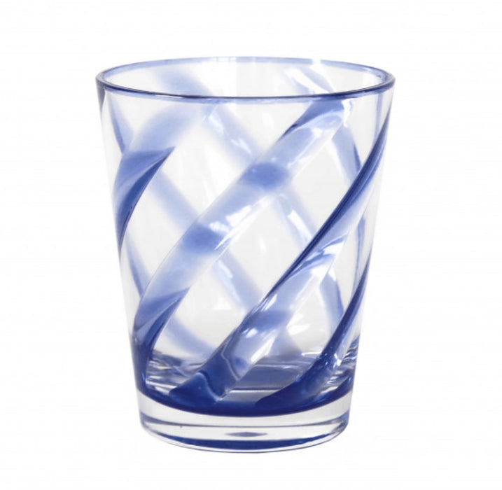 Wasserglas blau Spirale 11cm - aus Melamin gefertigt Fiorirà un Giardino -. FOODIES IN HEELS