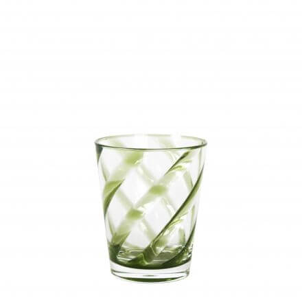 Wasserglas grün transparent Spirale 11cm - aus Melamin gefertigt - Wassergläser - Fiorirà un Giardino