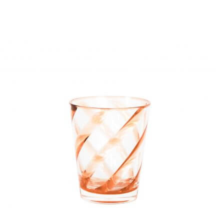 Wasserglas orange transparent Spirale 11cm - aus Melamin gefertigt - Wassergläser - Fiorirà un Giardino