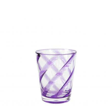 Wasserglas lila transparent Spirale 11cm - aus Melamin gefertigt - Wassergläser - Fiorirà un Giardino