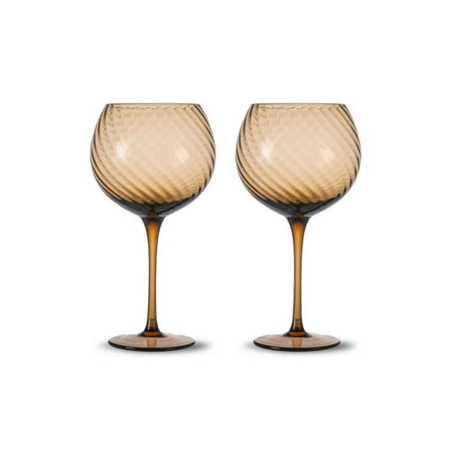 Wijnglazen Opacity bruin (set van 2) - Wijnglazen - Byon