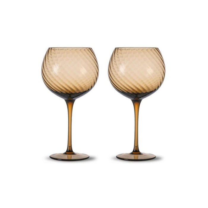 Wijnglazen Opacity bruin (set van 2) - Wijnglazen - Byon