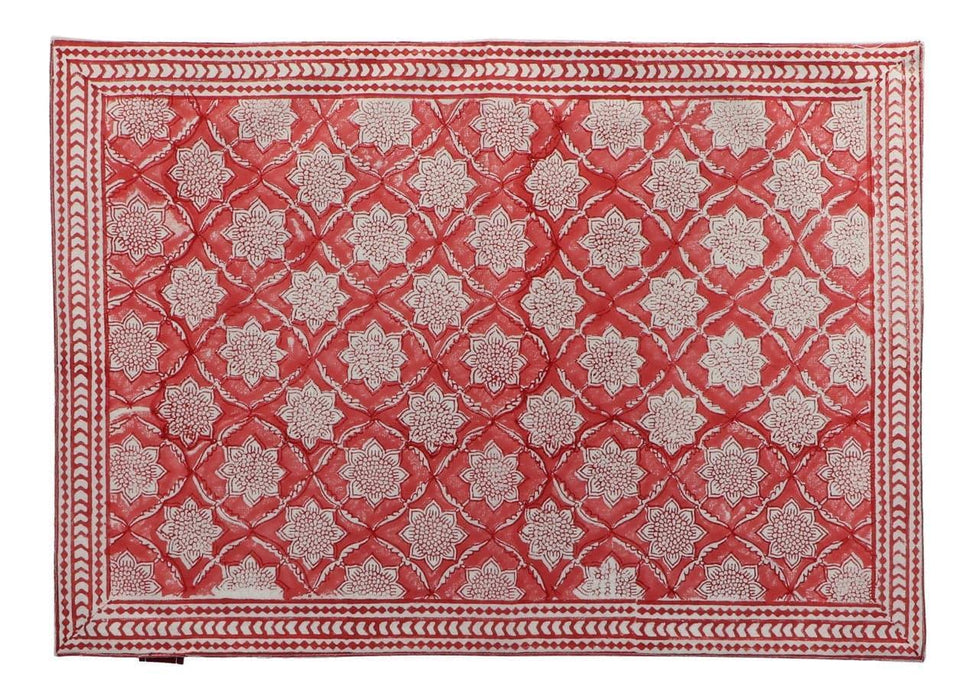 Zinnia Baumwoll-Tischsets rosa 47,5x32,5cm (4er Set) Fabindia - -. FOODIES IN HEELS