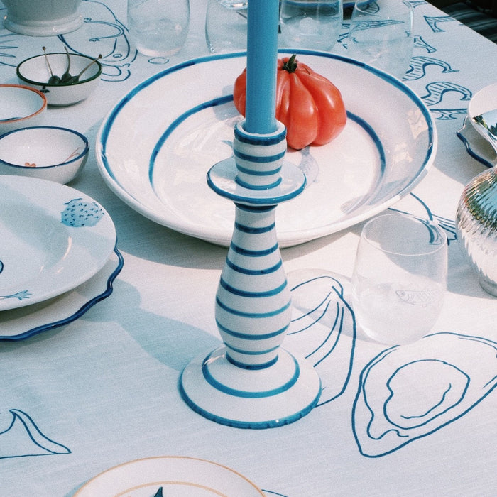 Marinière candlestick ceramic 24cm
