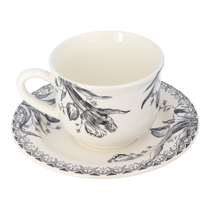 Breakfast cup and saucer Tulipes (set of 2)