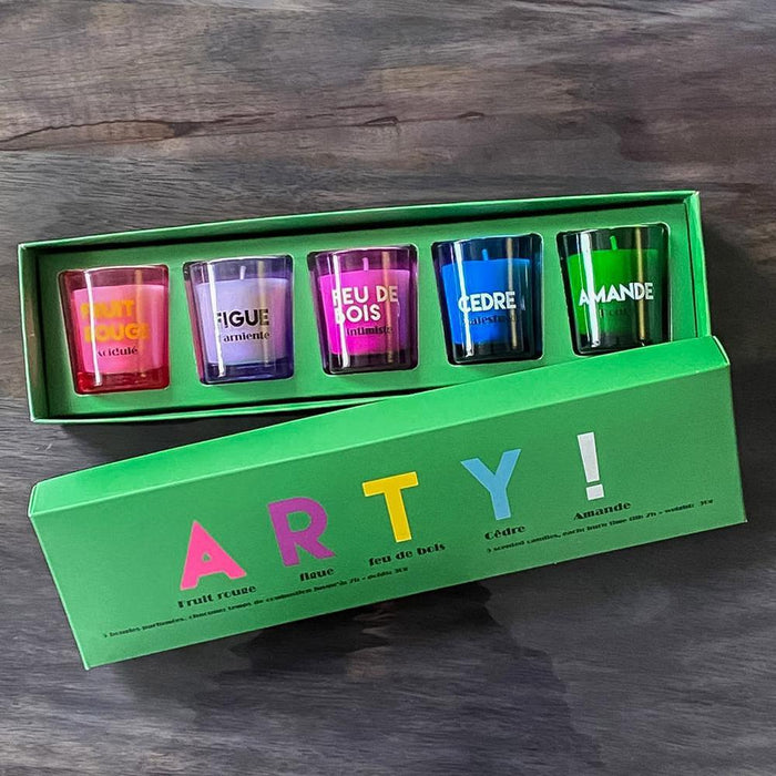 Arty scented candles (set of 5) Opjet - FOODIES IN HEELS