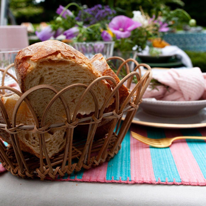 Bread Basket Rattan 23cm Bungalow - FOODIES IN HEELS