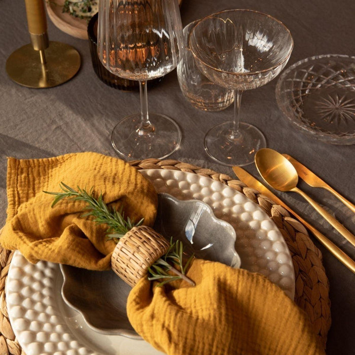 Champagne glass Palermo gold rim (set of 4) - Wine glasses - Lyngby Glas