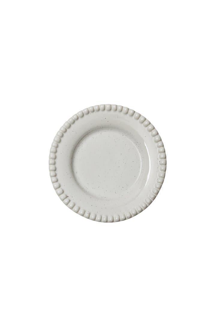 Daria cake plate 18cm Cotton White Shiny (set of 2) - Small plates - PotteryJo