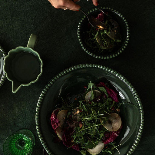 Daria oval bowl 35cm Moss - bowls - PotteryJo