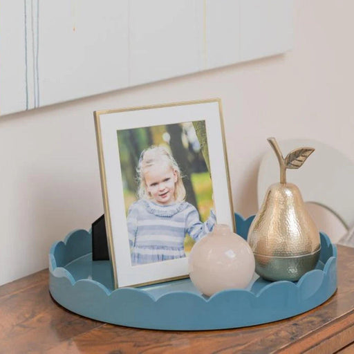 Tray Chambray Saint - scallop round 40cm - bowls - Addison Ross