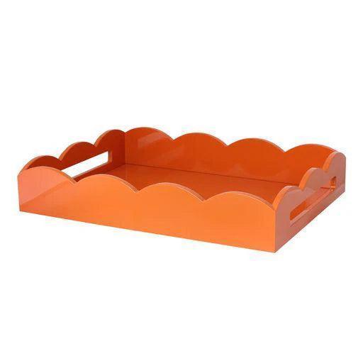 Tray Orange Saint - scallop rectangle 43cm - bowls - Addison Ross