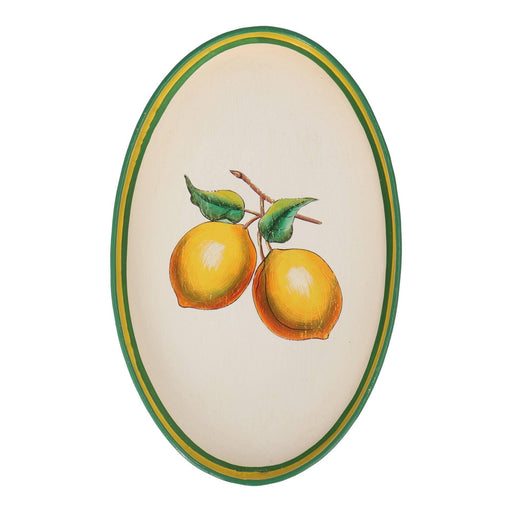 Tray oval hand-painted 33cm lemon Les Ottomans - -. FOODIES IN HEELS